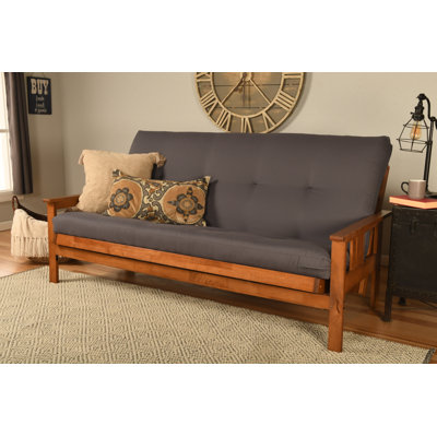 The Twillery Co. Stratford Full Futon Frame Includes Storage Drawers with Mattress Reviews Wayfair
